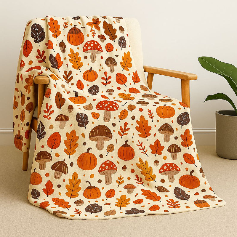 Double Face Blanket – Pumpkin Design