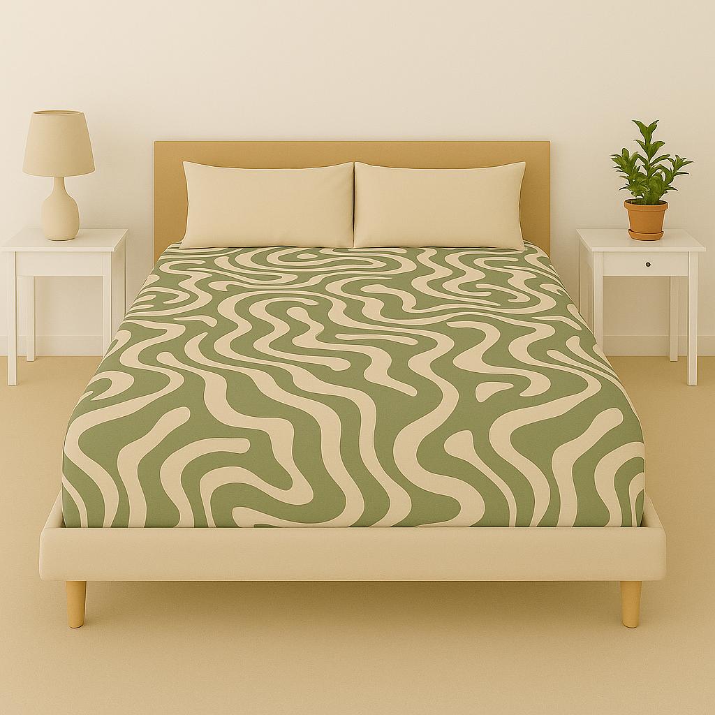 Double Face Blanket – Dark Green Design