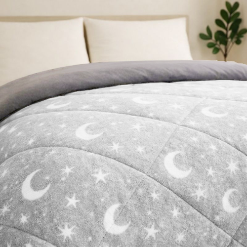 Winter Quilt Double Face – Loomy & Gray Microfiber