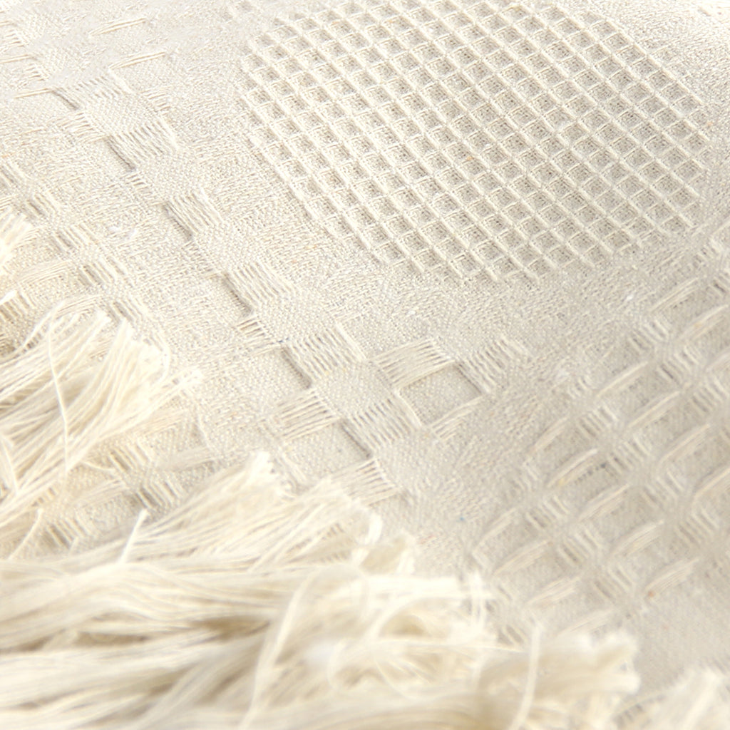 Summer Plain Coverlet - Lightweight Soft Bedspread Beige Color