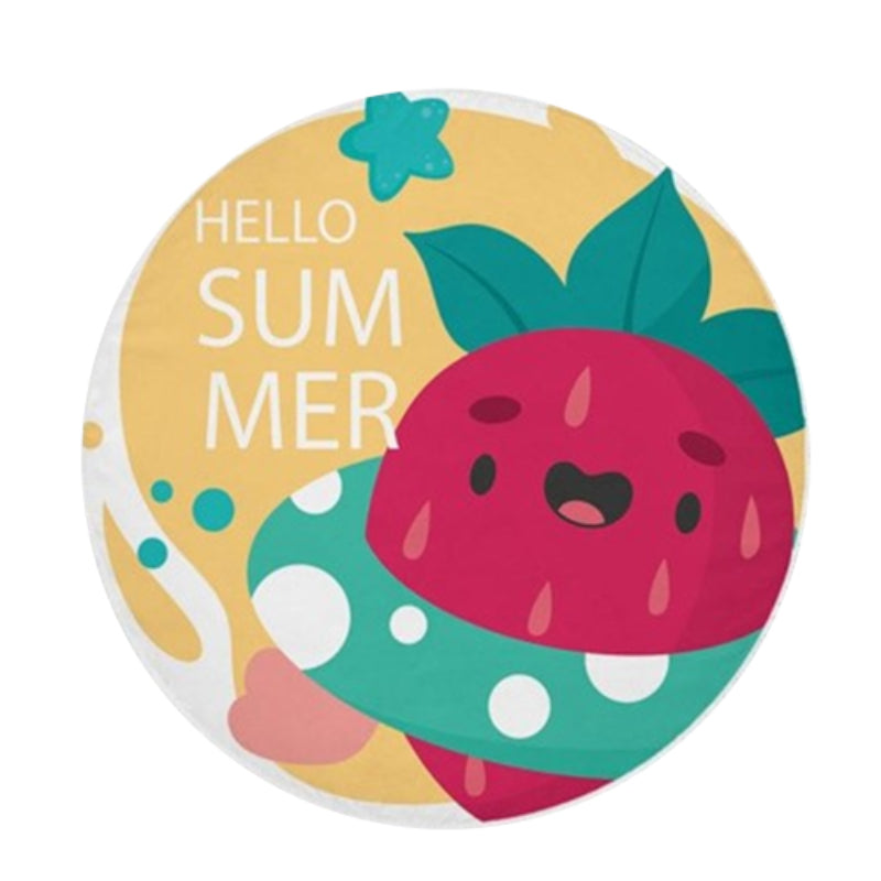 Beach Mat – Sandproof Outdoor Mat – Strawberry Design