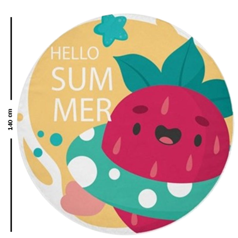 Beach Mat – Sandproof Outdoor Mat – Strawberry Design