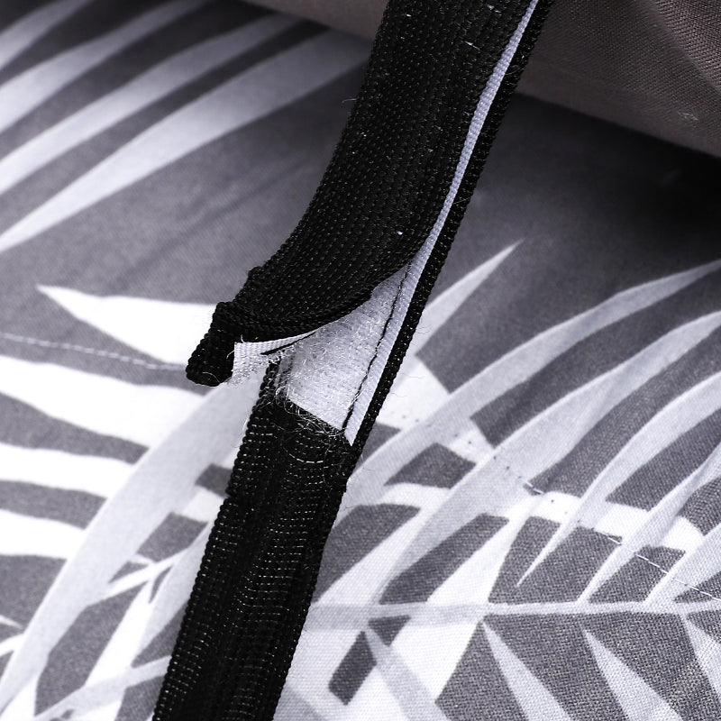 Floor Foldable Mattress (Gray Tropical Design)