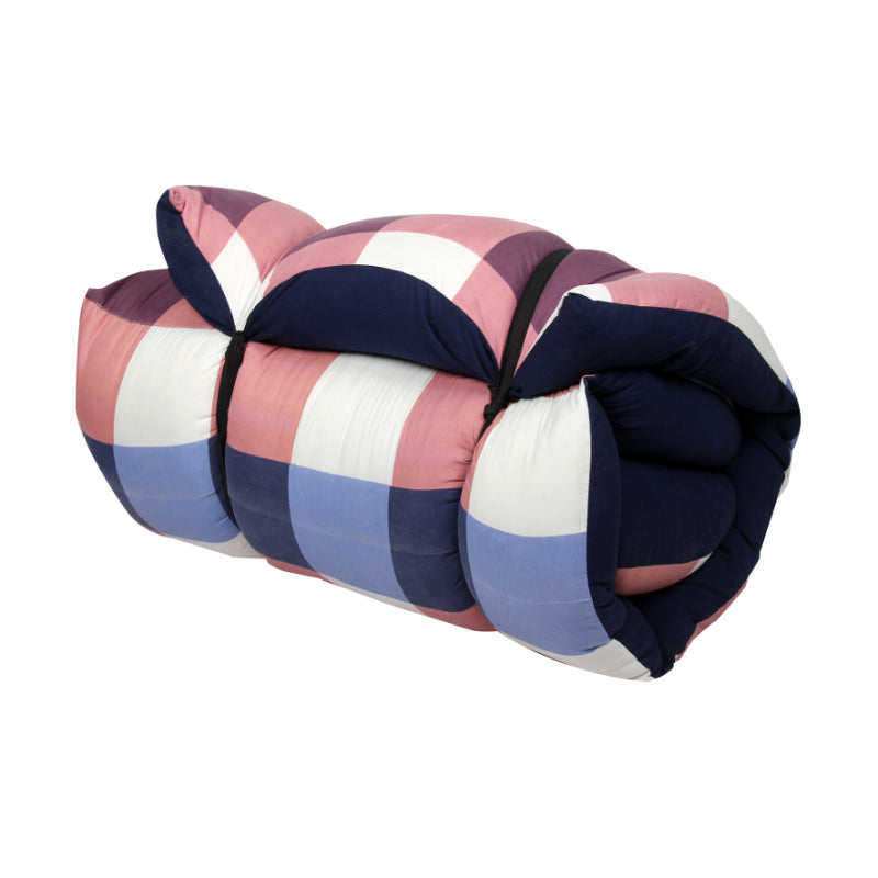 Floor Foldable Mattress (Caro Blue Design)