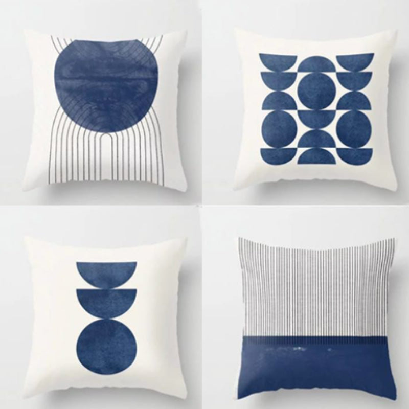 Cushion Cover Set 4 Pcs - Blue Ocean Design
