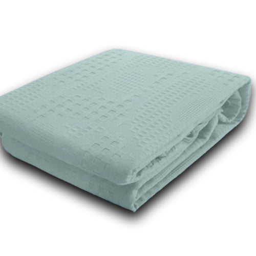 Summer Plain Coverlet - Lightweight Soft Bedspread Light Mint Color