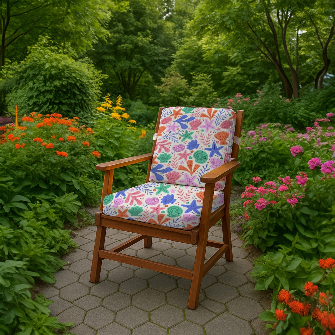 Full Chair Cushion – Soft Padded For Beach & Garden – Sea Star Design