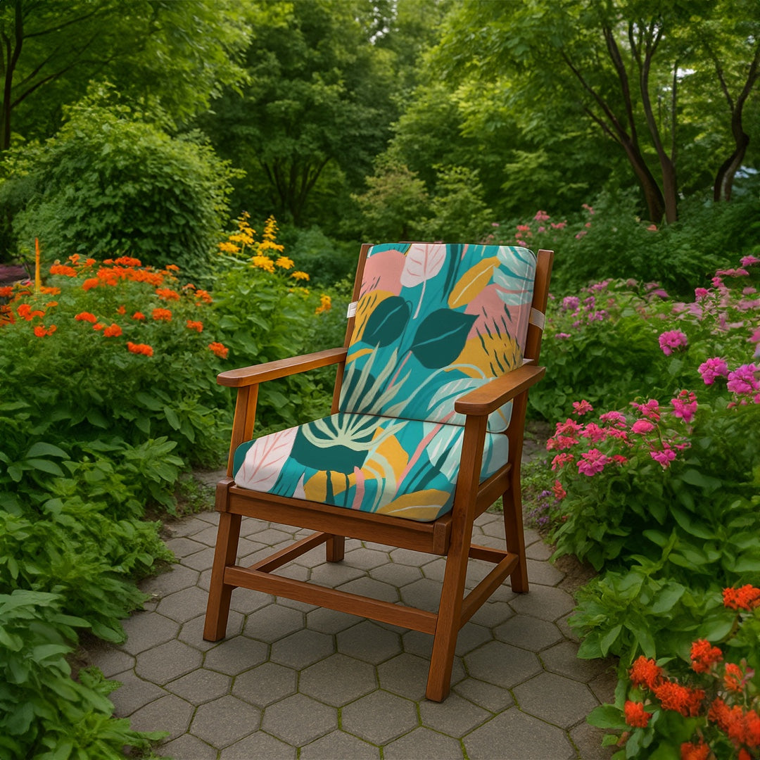 Full Chair Cushion – Soft Padded for Beach & Garden – Lagon Design