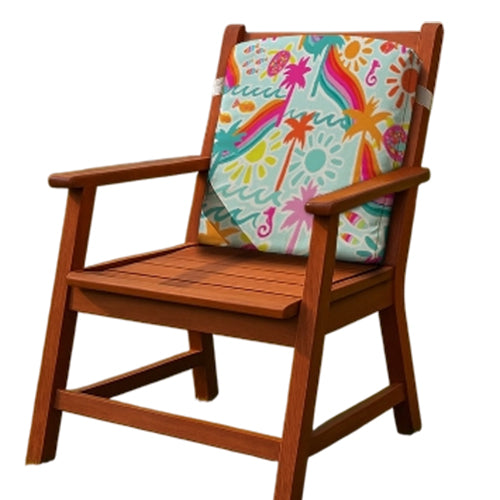 Back or Seat Chair Cushion – Soft Padded For Beach & Garden – Palm Beach Design