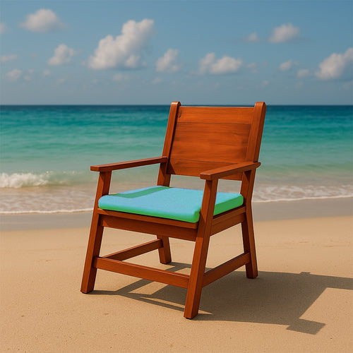 Back or Seat Chair Cushion – Soft Padded For Beach & Garden – Yellow Vibes Design