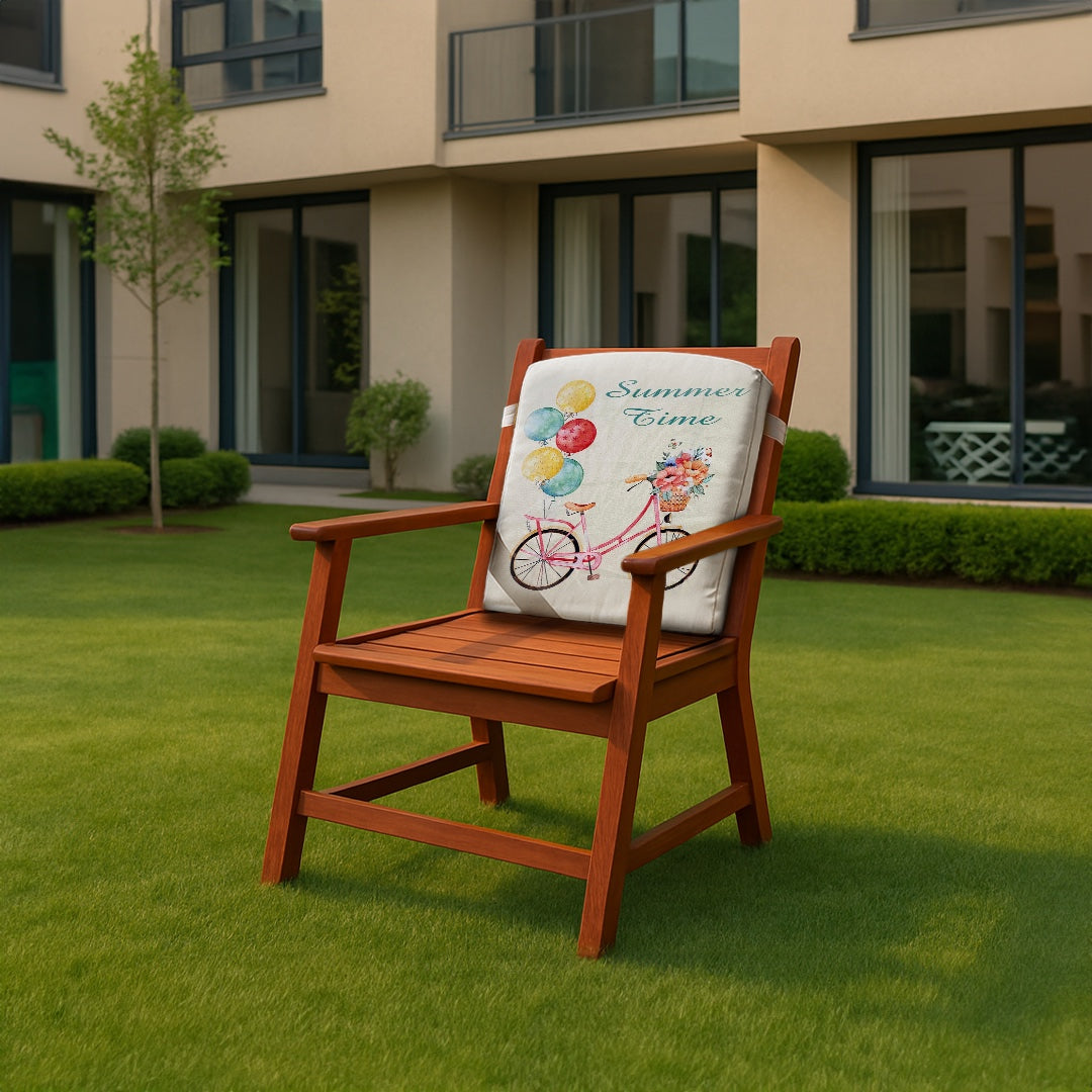 Back or Seat Chair Cushion– Soft Padded For Beach & Garden – Hello summer Design
