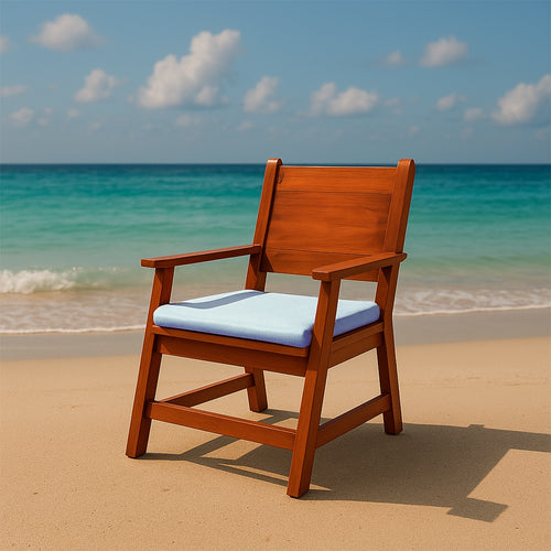 Back or Seat Chair Cushion – Soft Padded For Beach & Garden – Lagon Design