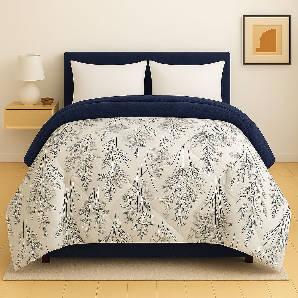 Double Face Winter Quilt – Breeze blue Design