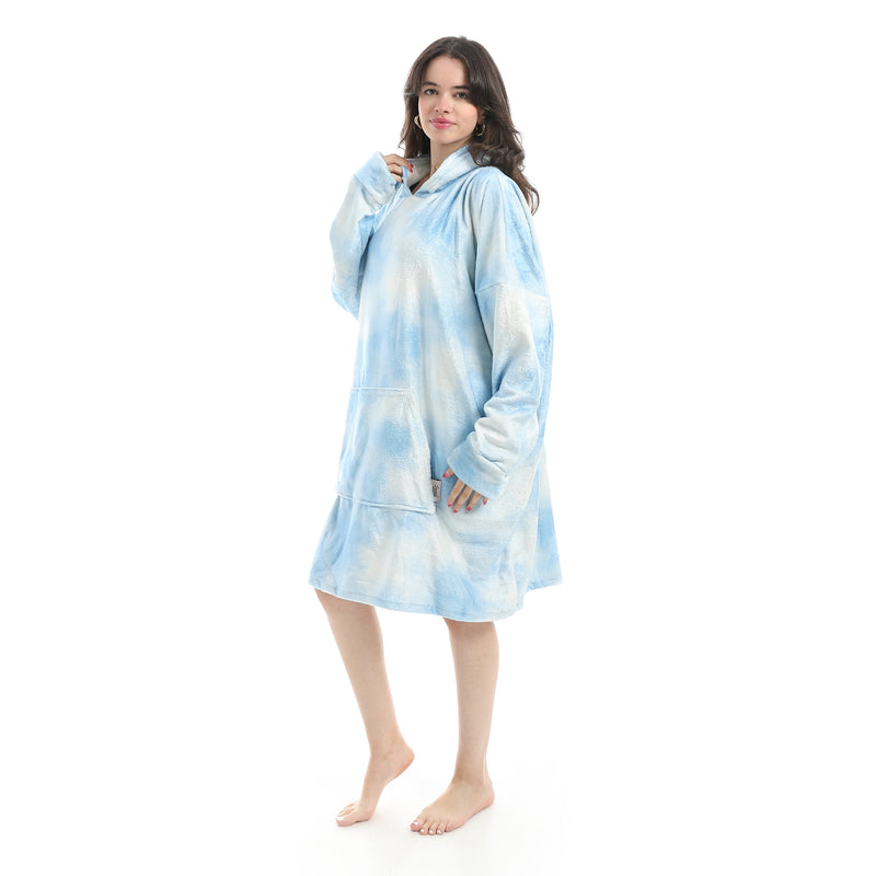 Oversized Wearable Blanket Hoodie –  Cloudy Design