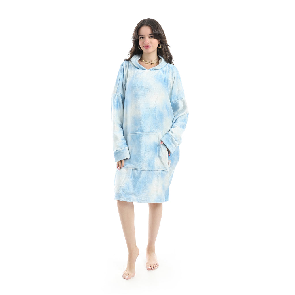 Oversized Wearable Blanket Hoodie –  Cloudy Design