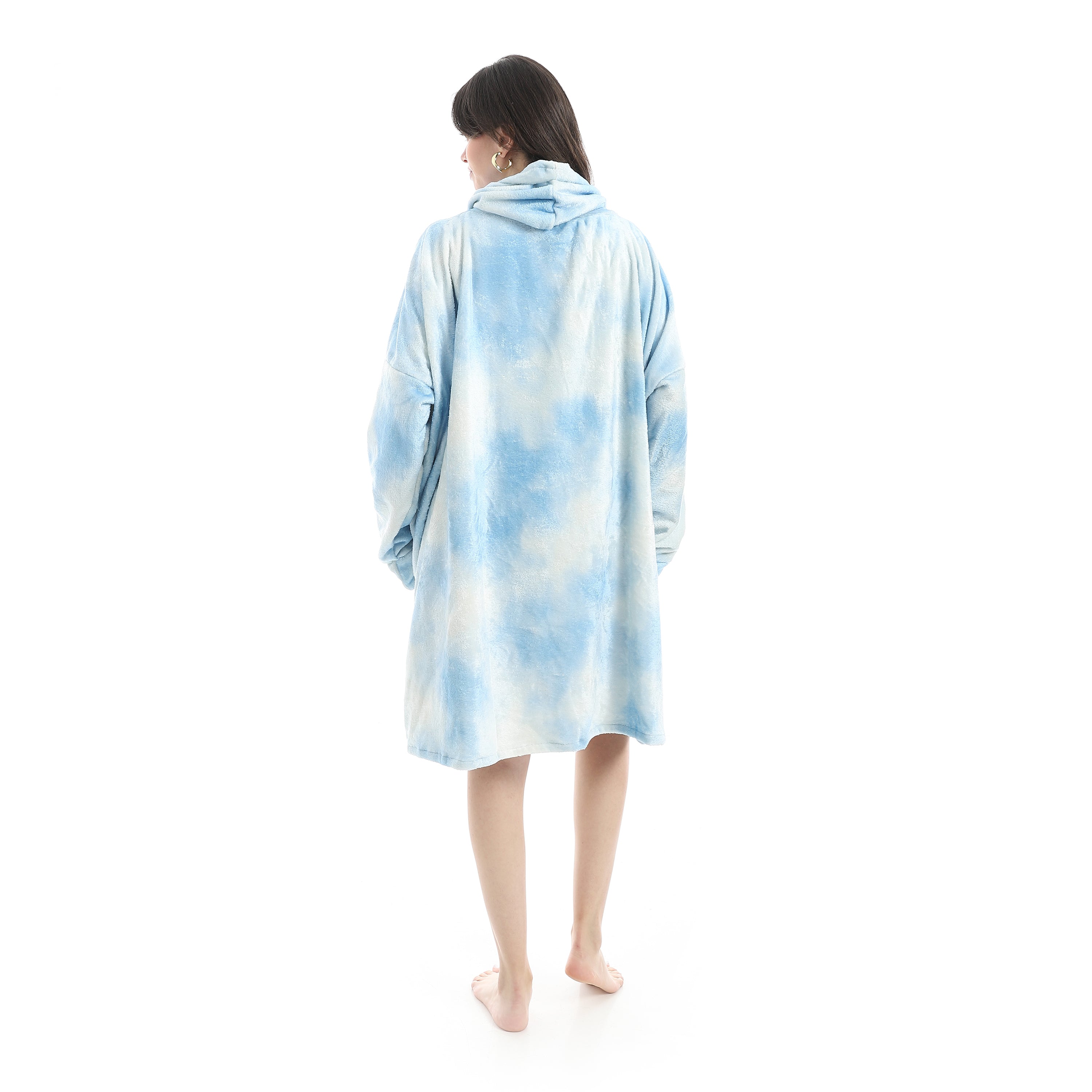 Oversized Wearable Blanket Hoodie –  Cloudy Design