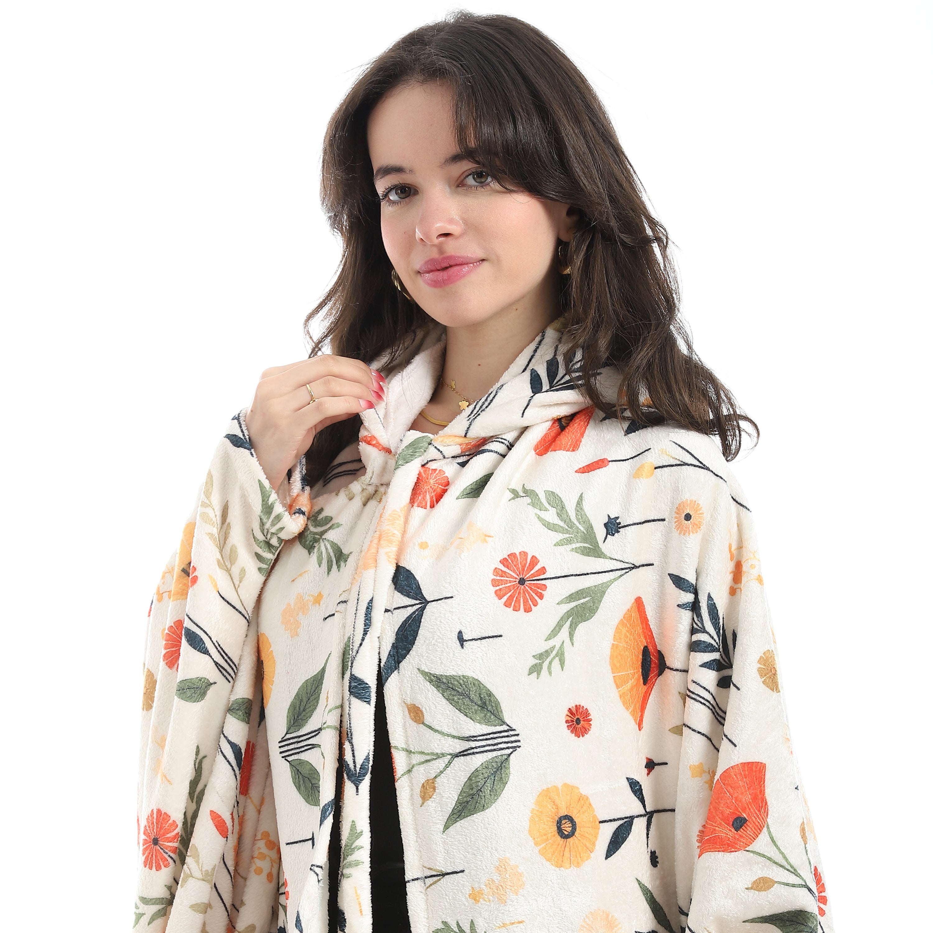 Wearable Blanket Hoodie – Blooming Design