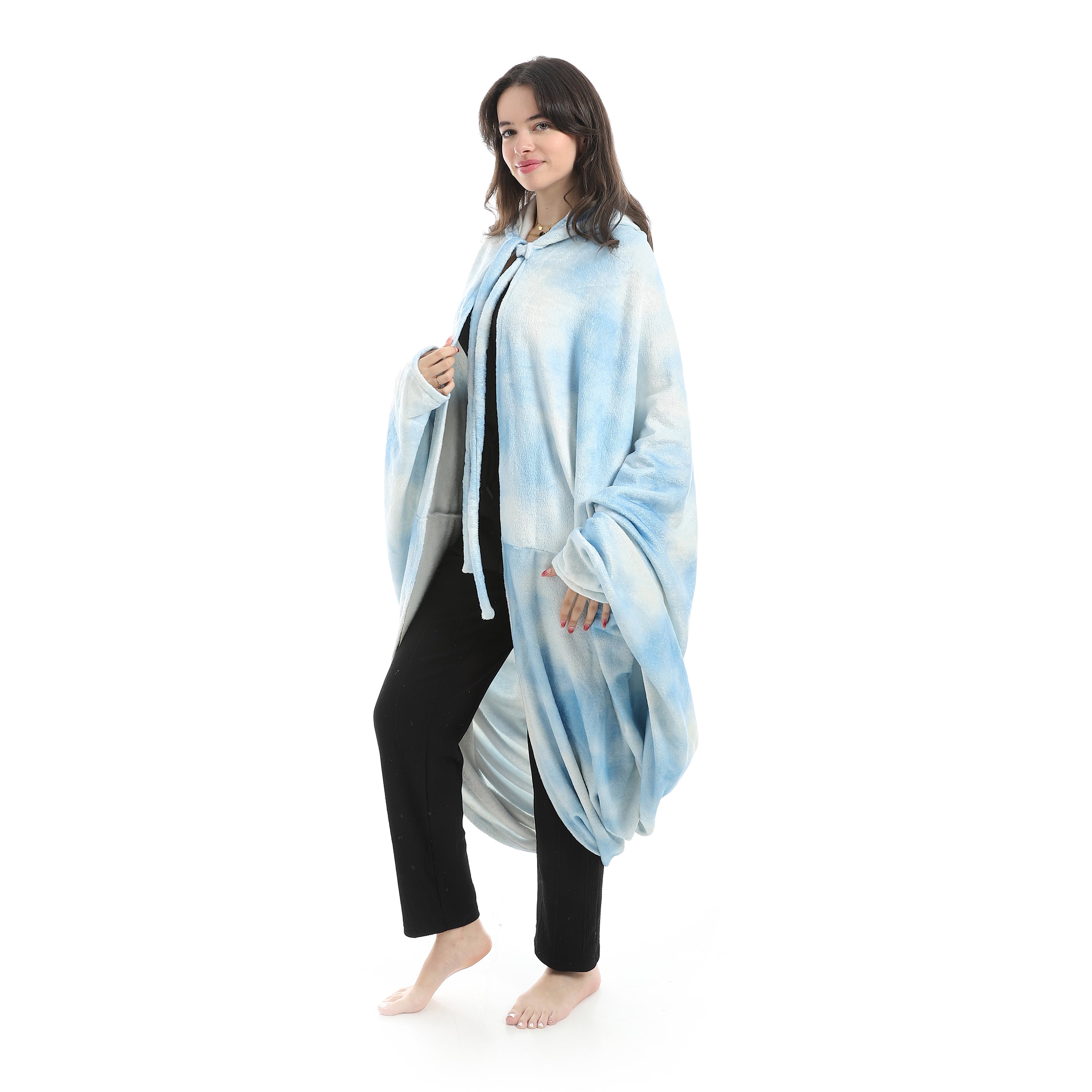 Wearable Blanket Hoodie – Cloudy Design