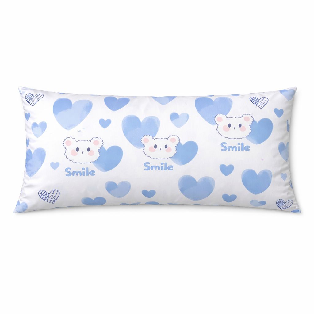 Smiley Long Pillowcase  – Soft & Breathable Blended Cotton