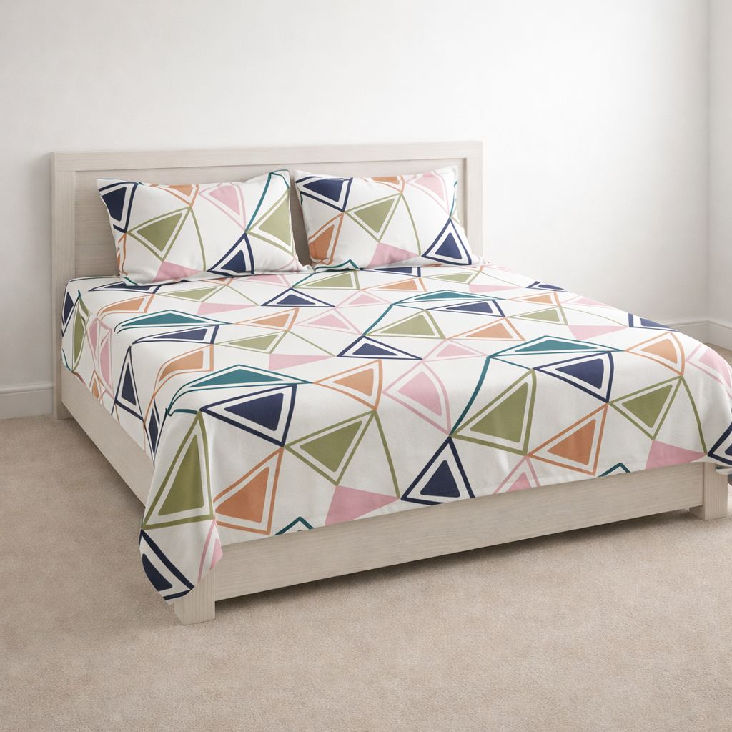 Trigo Flat Bed Sheet Set – Soft & Breathable Blended Cotton