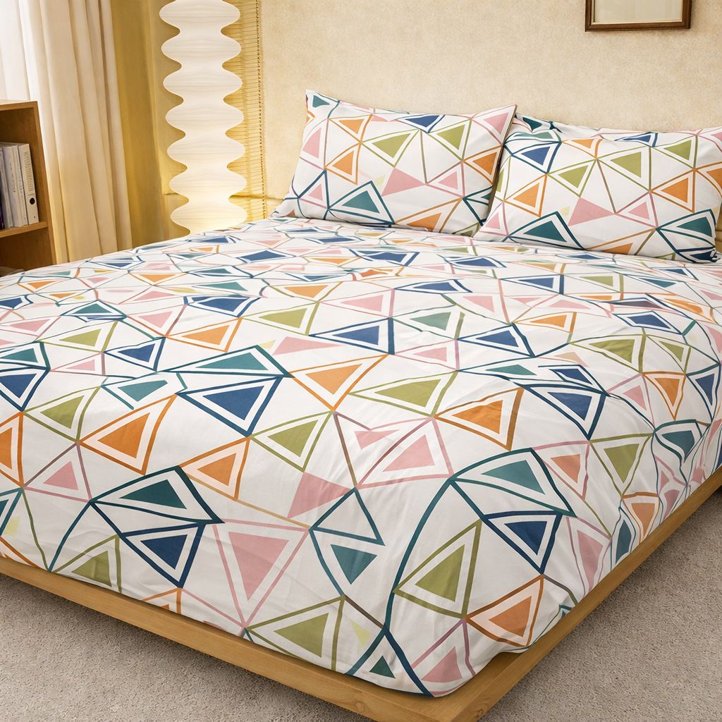 Trigo Fitted Bed Sheet Set – Soft & Breathable Blended Cotton