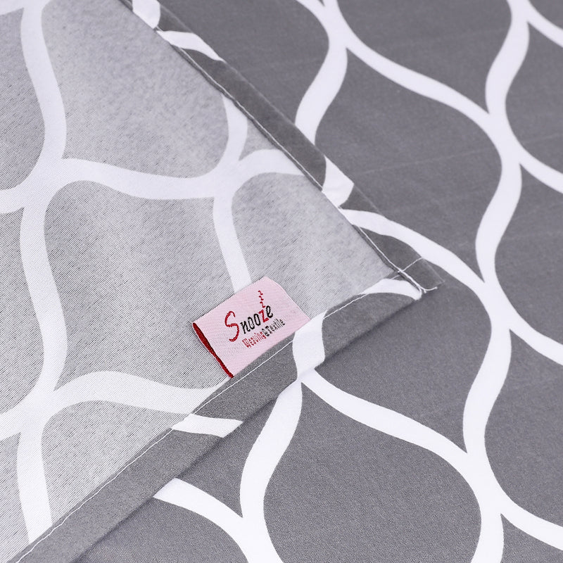 Gray Waves Fitted Bed Sheet Set – Soft & Breathable Microfiber