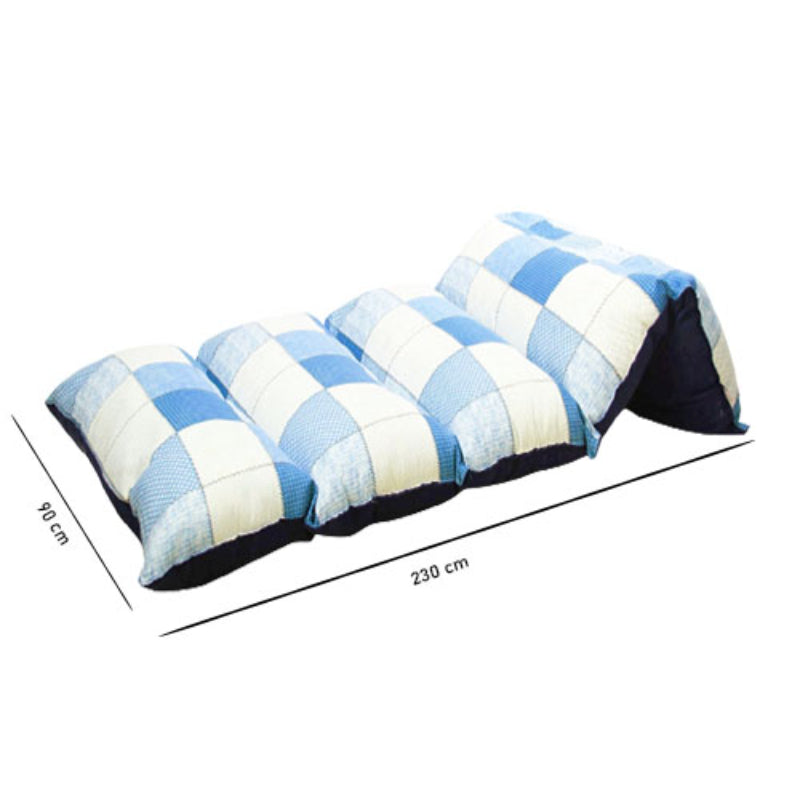 Floor Foldable Mattress (Blue Mix Design)