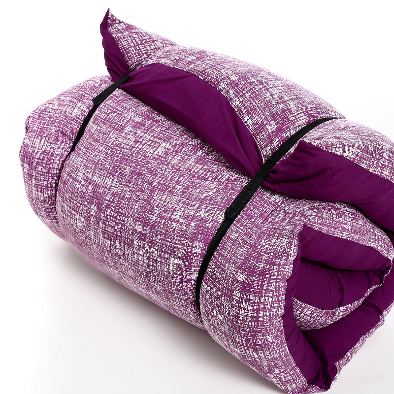 Floor Foldable Mattress (Purple Maze Design)