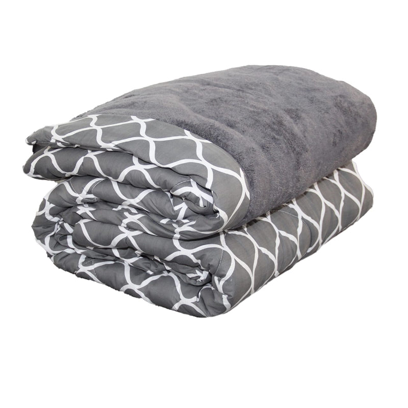 Trio Quilt Set (3-in-1) All Season – Zigzag Design with Fleece