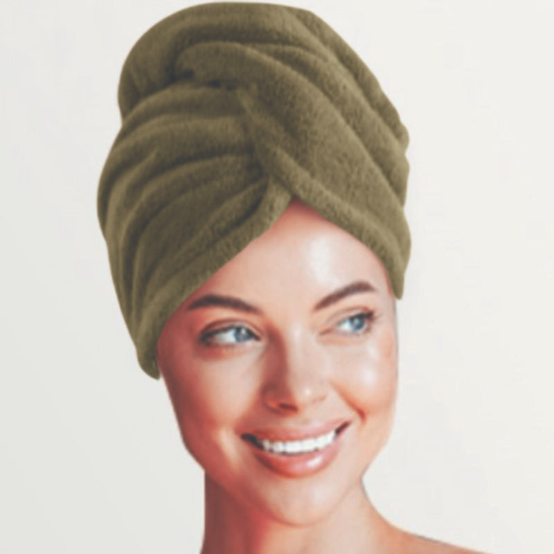 Quick Dry Hair Set – Bonnet + Hair Tie (2 Pcs)