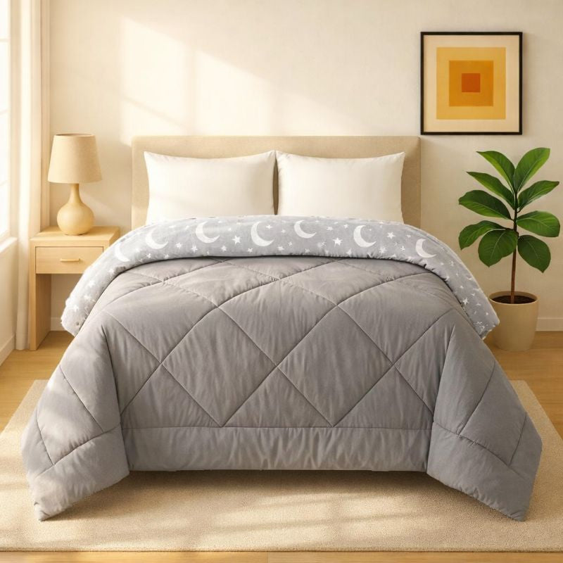 Winter Quilt Double Face – Loomy & Gray Microfiber