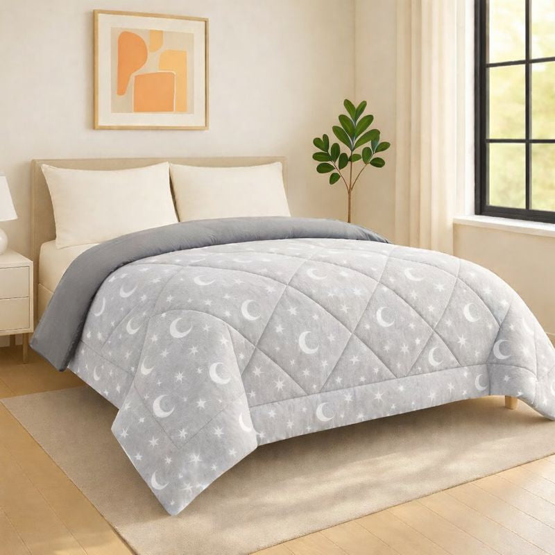 Winter Quilt Double Face – Loomy & Gray Microfiber