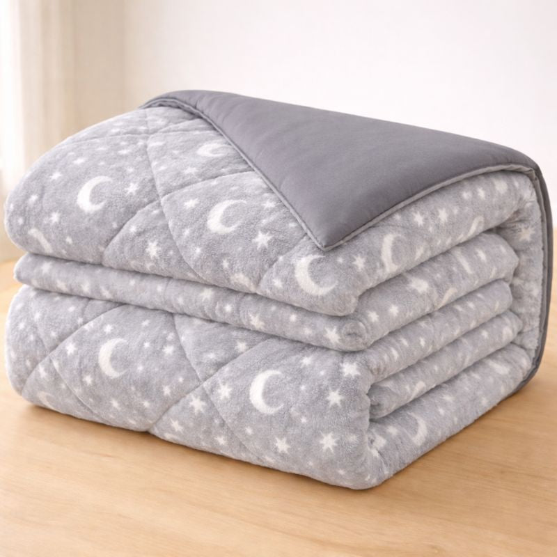 Winter Quilt Double Face – Loomy & Gray Microfiber