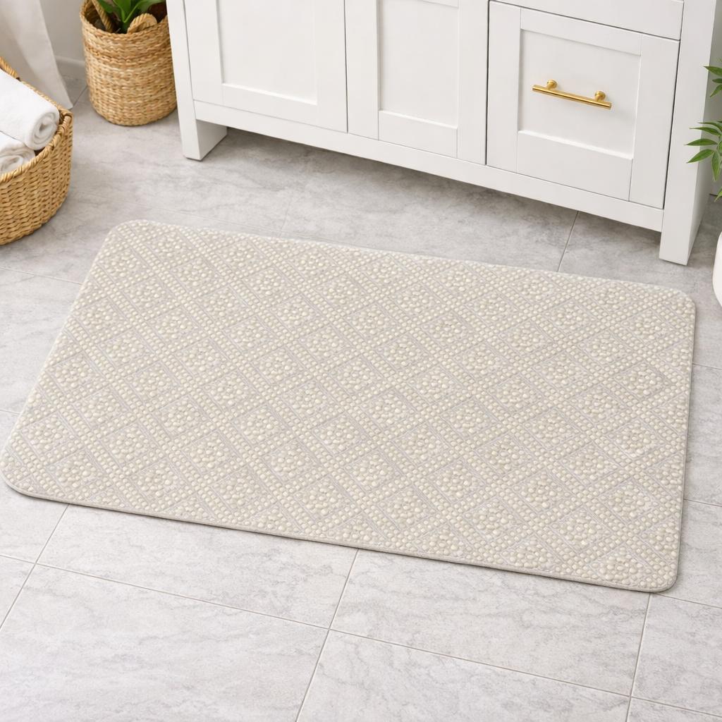 Bath Rug Printed Velvet , Non-Slip Soft,Quick Drying