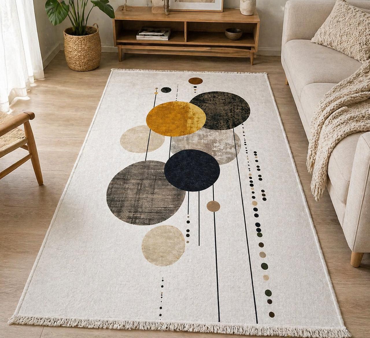 Carpet Protector – Modern Anti-Slip Rug Protector Orbit Design