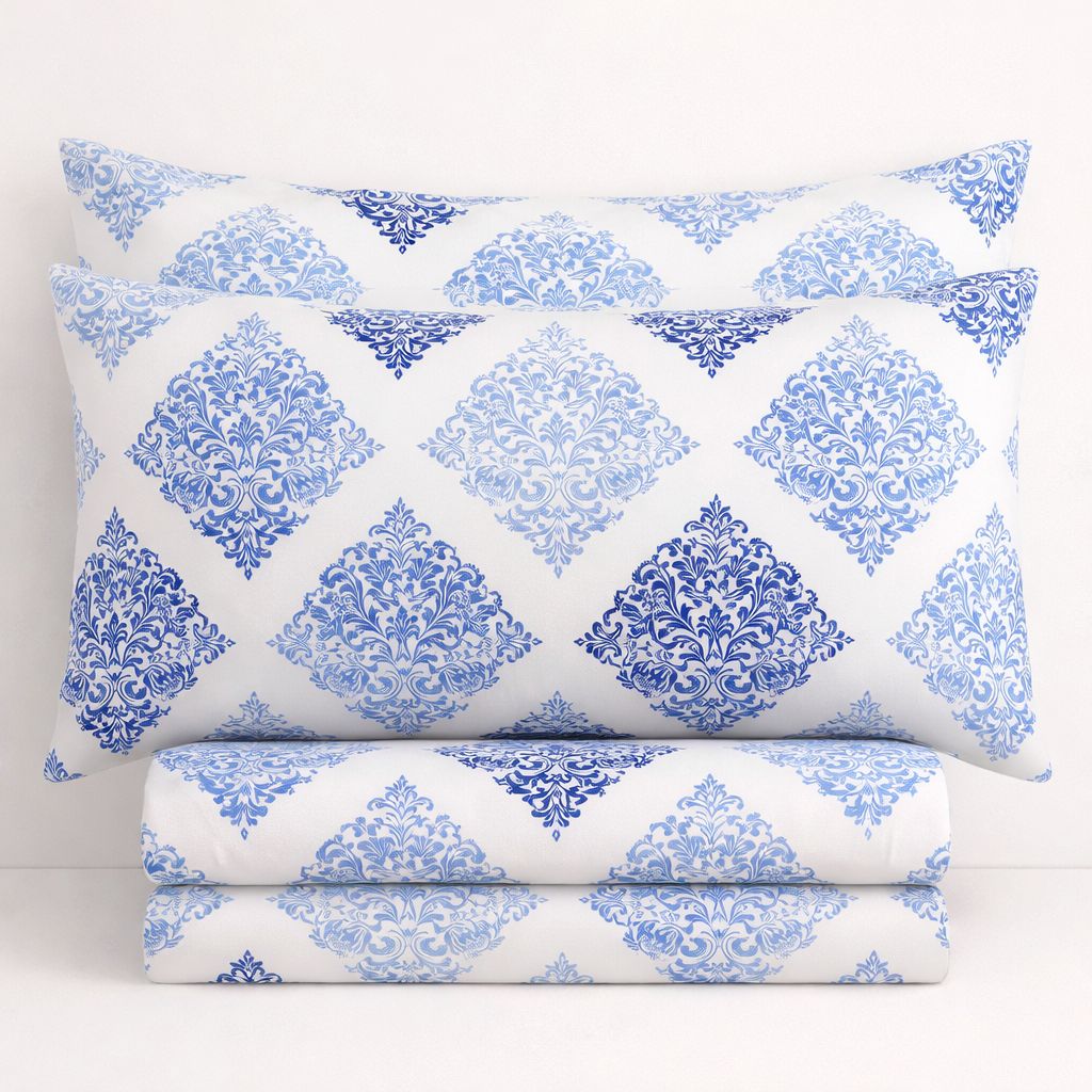 Royal Flat Bed Sheet Set – Soft & Breathable Printed Microfiber