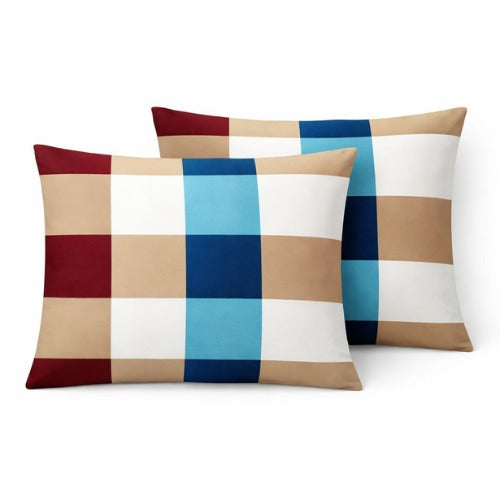 Brown Caro Pillowcases Set 2 Pcs – Soft & Breathable Printed Microfiber