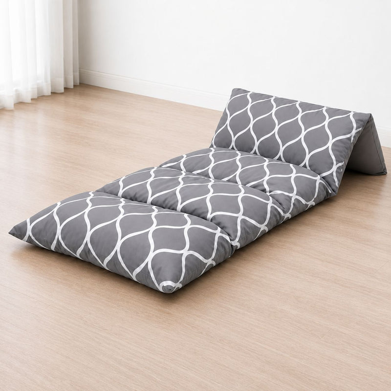 Floor Foldable Mattress (Gray Waes Design)