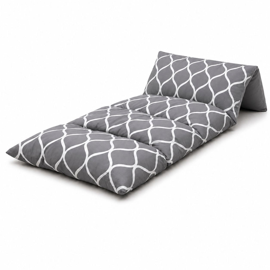 Floor Foldable Mattress (Gray Waes Design)