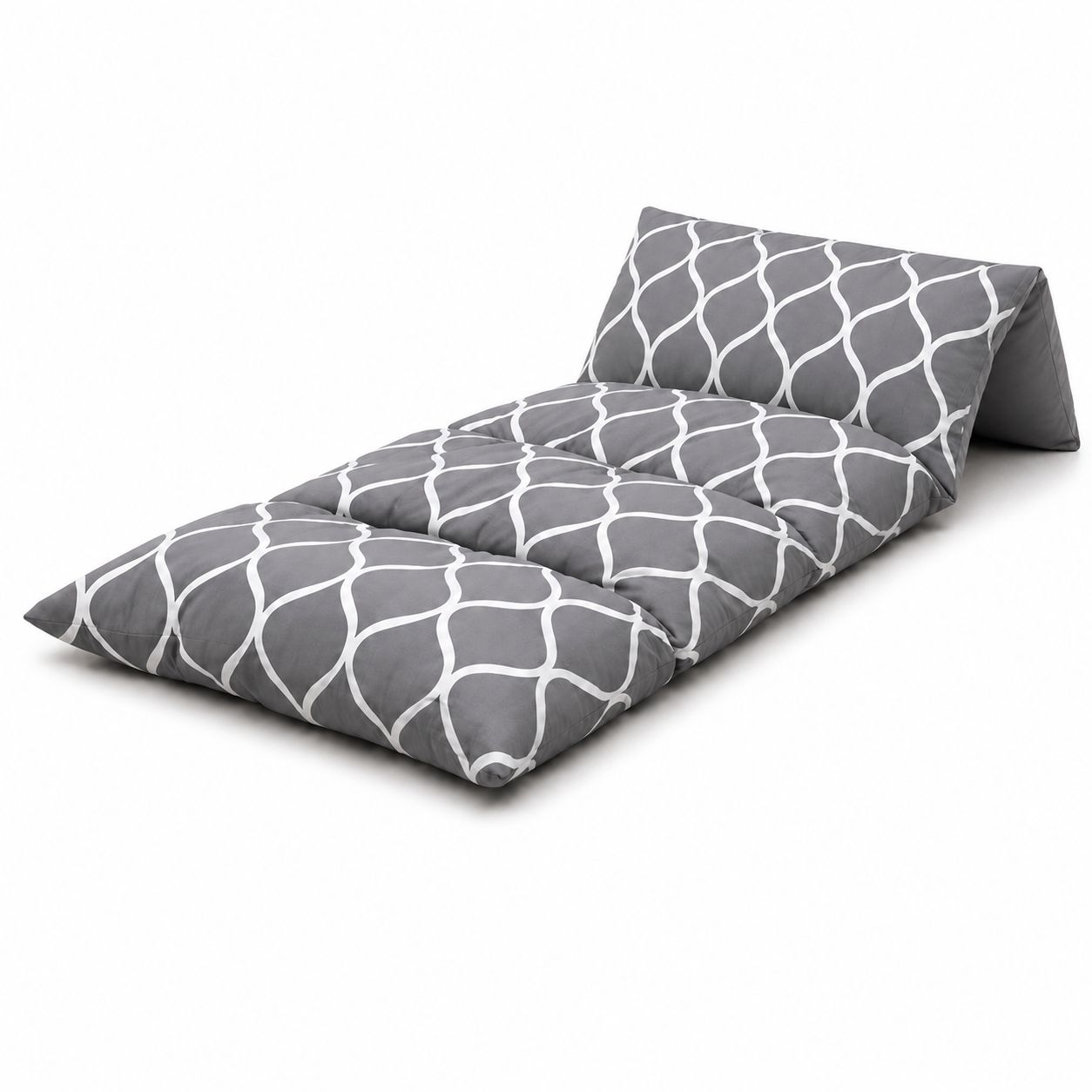 Floor Foldable Mattress (Gray Waes Design)