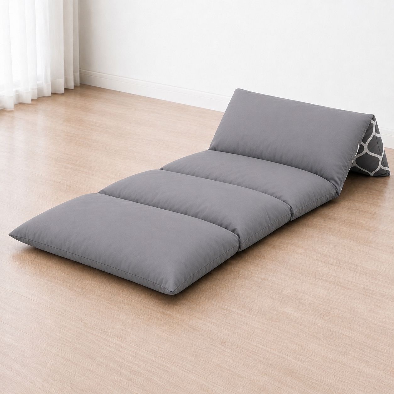 Floor Foldable Mattress (Gray Waes Design)