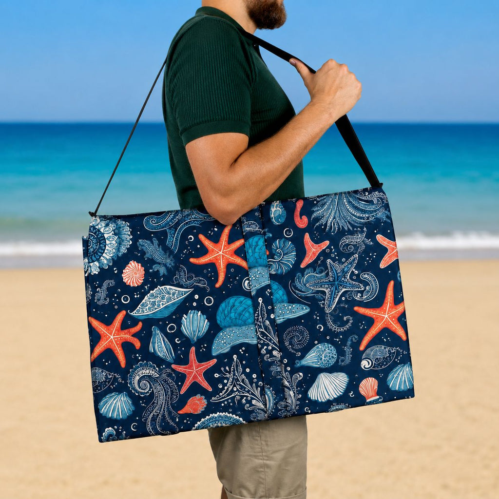 Beach Lounger & Bag 2in1 – Sea Shell Design