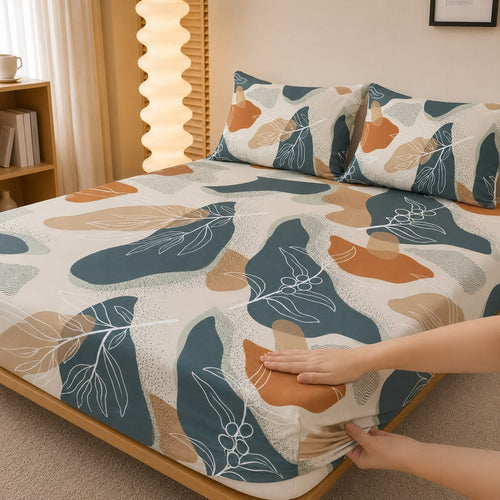 Ash Fitted Bed Sheet Set – Soft & Breathable Blended Cotton