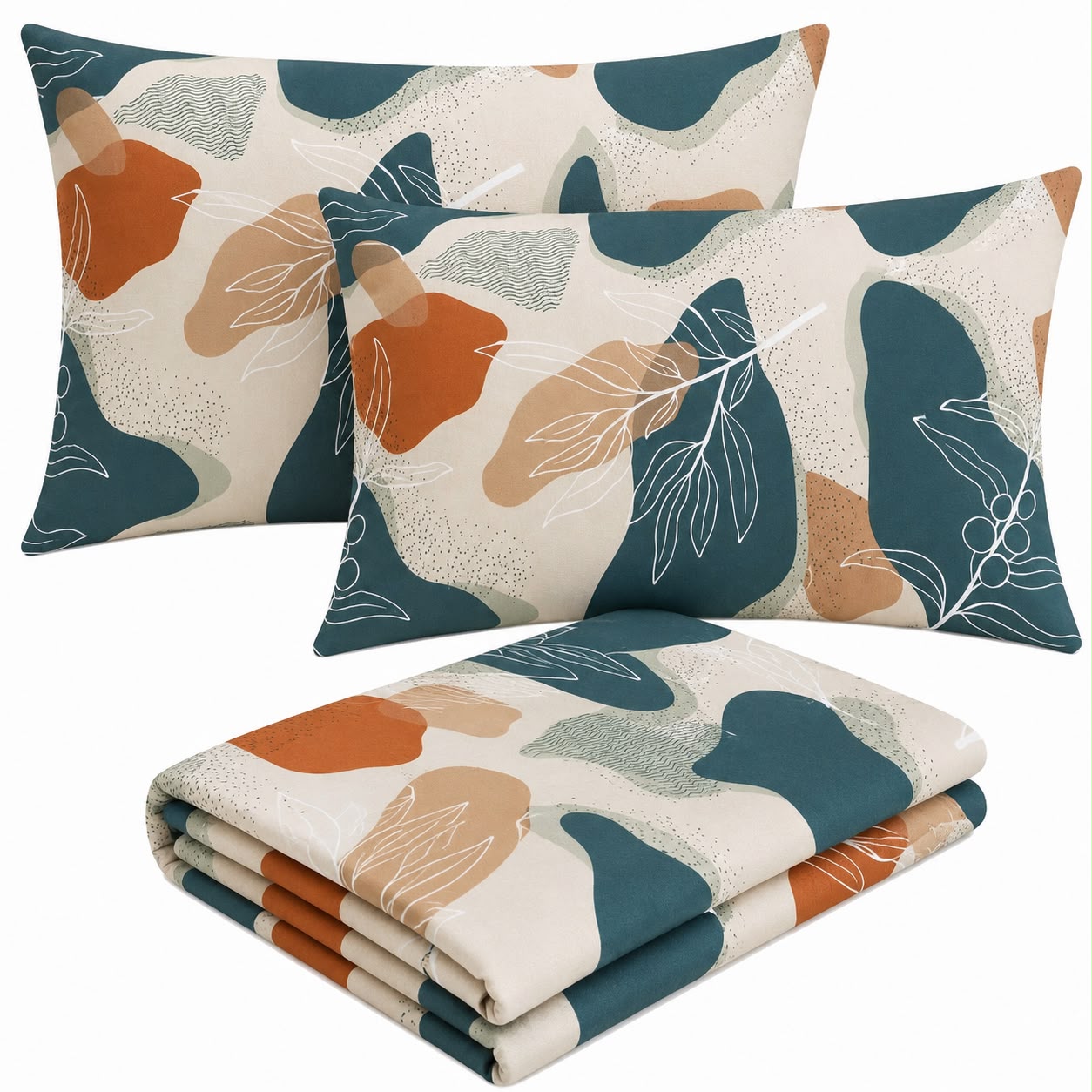 Ash Flat Bed Sheet Set – Soft & Breathable Blended Cotton