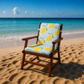Full Chair Cushion – Soft Padded for Beach & Garden – Lemon Design