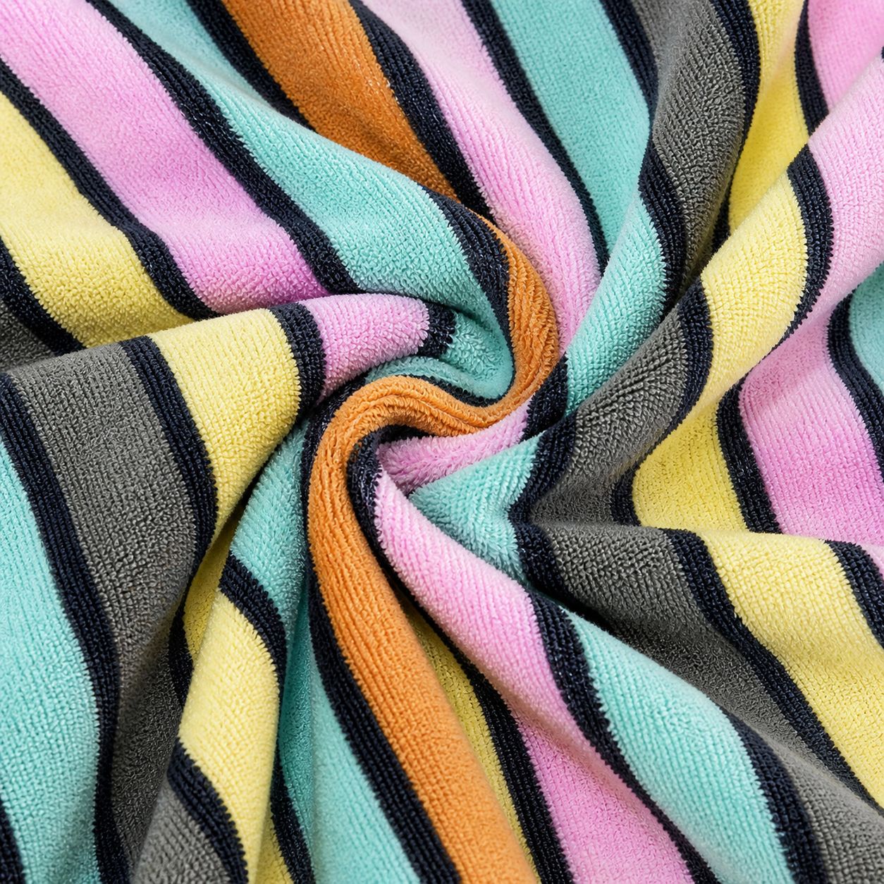 Beach Towel – Soft & Absorbent Orange Sea Stripes Design