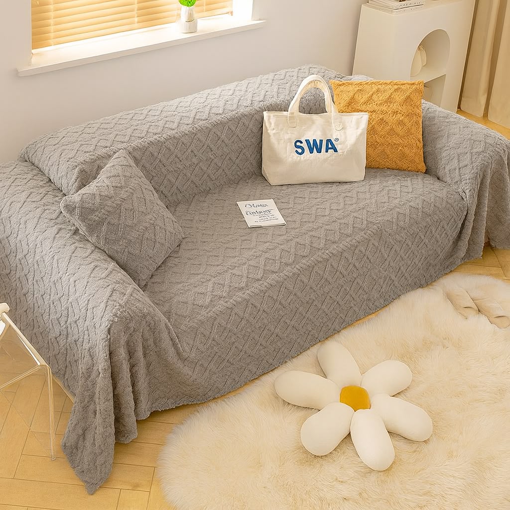 Jacquard Sofa Cover – Soft & Stretchable