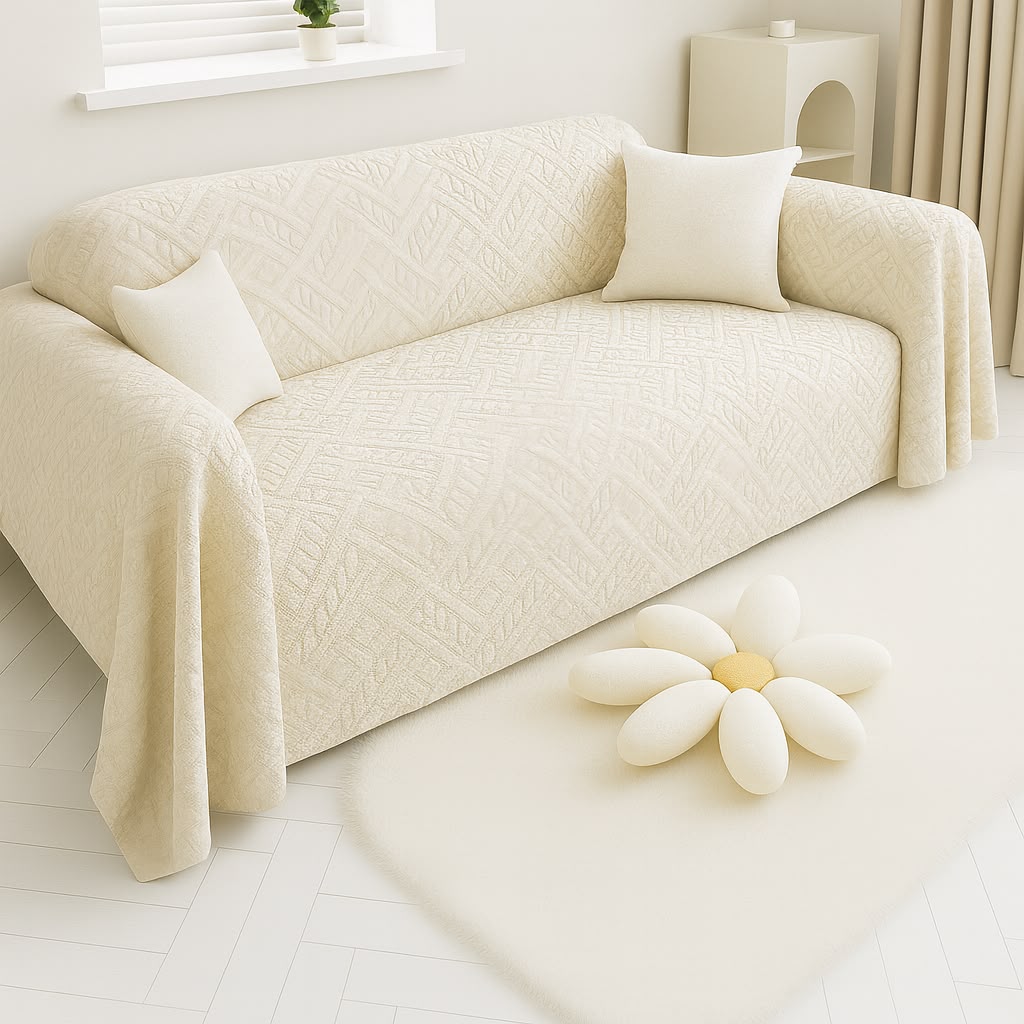 Spike Jacquard Sofa Cover – Soft & Stretchable