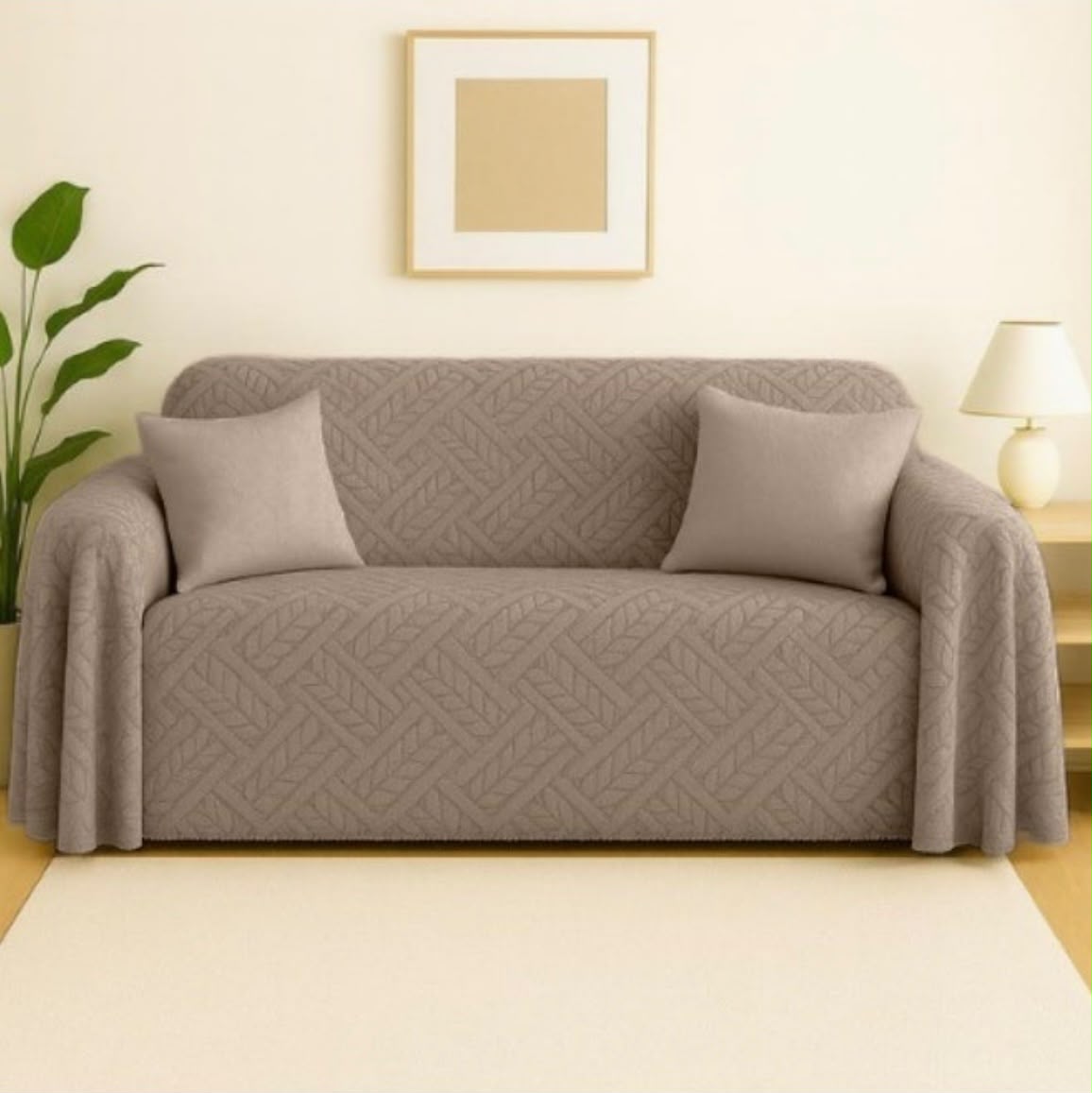 Spike Jacquard Sofa Cover – Soft & Stretchable