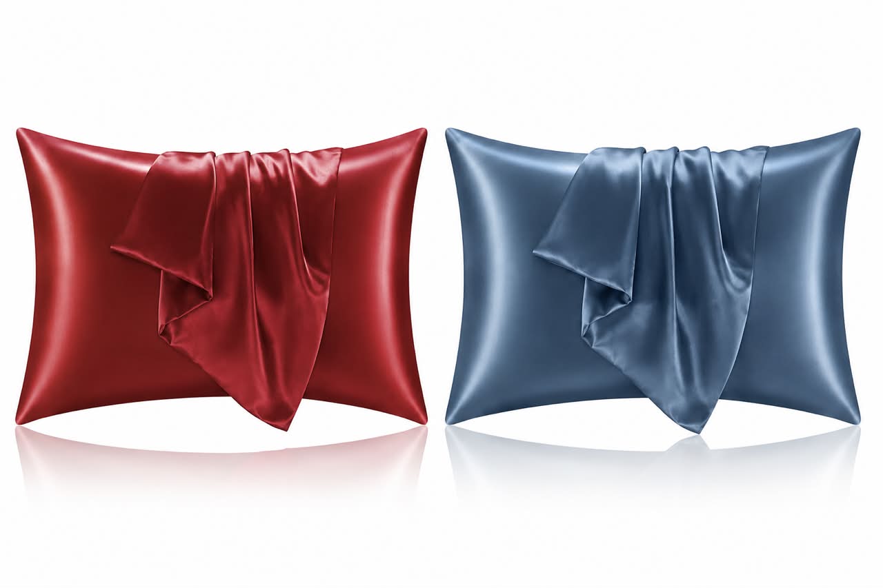 Back of 2 – Satin Pillowcase for Hair and Skin